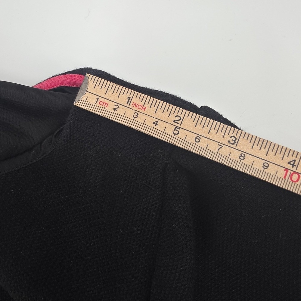 BODEN LINDSEY PONTE DRESS WOMENS SIZE 14R BLACK PLEATED TEXTURED SCOOP NECK KNEE - Picture 13 of 16